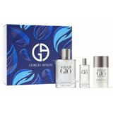 Set cadou Giorgio Armani Acqua di Gio pour Homme, apa de toaleta 100ml + apa de toaleta 15ml + deodorant 75ml