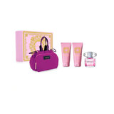 Versace Bright Crystal Set cadou, Apă de toaletă 90 ml + Gel de dus 100 ml + Lapte de corp 100 ml + geantă