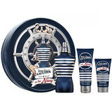 Jean Paul Gaultier Le Male In The Navy Set cadou, Apă de toaletă 125ml + Gel de dus 75ml + Balsam după bărbierit 50ml