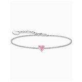 Thomas Sabo A2157-051-9-L19V Silver bracelet w. pink zirconia heart