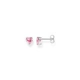 Thomas Sabo H2306-051-9 Silver Ear Studs with pink Stone in Heart Shape 7,0 mm Ladies
