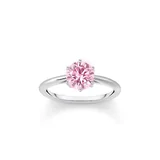 Thomas Sabo TR2474-051-9-54 Silver Ring with pink Stone in Brilliant-cut Ladies