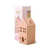 Paddywax Incense Holiday Village Ceramic Pink Townhouse - casă pentru 20 de conuri de tămâie - Castan de curmal