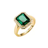 Thomas Sabo TR2508-971-6-56 Ring with green octagon stone Elyndra Gold-plated Ladies