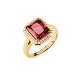 Thomas Sabo TR2508-414-10-54 Ring with red octagon stone Elyndra Gold-plated Ladies