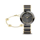 Bering 11435-732-GWP Ladies Watch Set Black Ceramic 35mm 3ATM