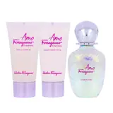 Ferragamo Amo Ferragamo Flowerful Set cadou Apă de toaletă 50ml + Gel de dus 50ml + Lapte de corp 50ml