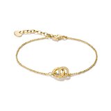 Thomas Sabo A2239-M01-14-L19V Bracelet Together with White Cubic Zirconia, Gold-Plated, Adjustable