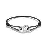 Thomas Sabo A2240-051-11-L24V Textile Bracelet Together Black, Adjustable