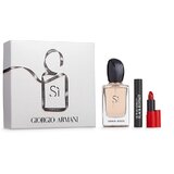 Set cadou Giorgio Armani Si, Eau de Parfum 50ml + Rimel negru Eyes To Kill Classico 2ml + Ruj Lip Maestro 400 1,5ml