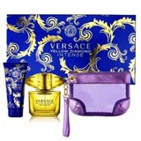Versace Yellow Diamond Intense Darčeková sada, parfémovaná voda 90ml + telové mlieko 100ml + kabelka