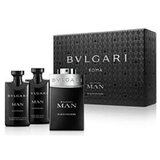 Set cadou Bvlgari Man Black Cologne, apa de toaleta 100ml + aftershave 75ml + gel de dus 75ml + punga cosmetica