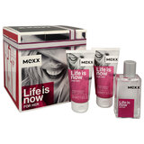 Set cadou Mexx Life Is Now for Her, apa de toaleta 30ml + lotiune de corp 2 x 50ml