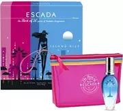 Set cadou Escada Island Kiss, apa de toaleta 30ml + punga cosmetica