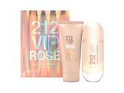 Carolina Herrera 212 VIP Rose Set cadou, Apă de parfum 80ml + Lapte de corp 100ml (Travel Set)