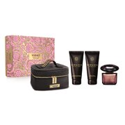 Set cadou Versace Crystal Noir, apa de parfum 90 ml + lotiune de corp 100 ml + gel de dus 100 ml + punga cosmetica