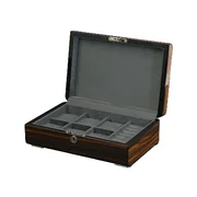 Rothenschild watch case RS-2433-EB for 6 watches and cufflinks
