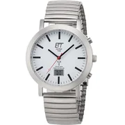 ETT EGS-11580-11M Mens Watch Zugband Solar Radio-Controlled 41mm 5ATM