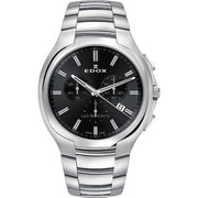 Edox 10239-3-NIN Les Vauberts Chronograph Mens Watch42mm 3ATM