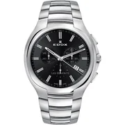 Edox 10239-3-NIN Les Vauberts Chronograph Mens Watch42mm 3ATM