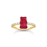 Thomas Sabo TR2459-414-10-54 Gold ring w. red Goldbears 