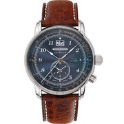Zeppelin 8644-3 dual time men`s watch LZ126 Los Angeles 43mm 5ATM