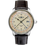 Zeppelin 7668-5 Los Angeles LZ126 Automatic Mens Watch GMT 43mm 5ATM