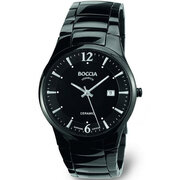 Boccia 3572-02 men`s watch ceramic titanium 39mm 3ATM