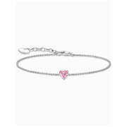 Thomas Sabo A2157-051-9-L19V Silver bracelet w. pink zirconia heart