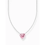 Thomas Sabo KE2211-051-9-L45V Silver necklace w. pink heart pendant 