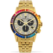 Louis XVI LXVI1120 Majeste Iced Out Chronograph mens watch 43mm 5ATM