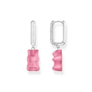Thomas Sabo CR727-052-9 Silver Single Hoop Earrings Midiversion with pink Gold Bears 34,5 mm Ladies