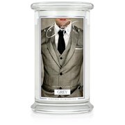 Lumânare Kringle Candle Gri mare cu 2 fitiluri (624 g)