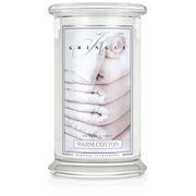 Lumânare Kringle Candle Warm Cotton lumânare mare cu 2 fitiluri parfumate (624 g)