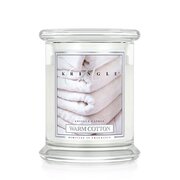 Lumânare Kringle Candle Warm Cotton mediu cu 2 fitiluri (411 g)