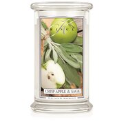 Kringle Candle Lumanare parfumata Crisp Apple & Sage mare cu 2 fitiluri (624 g)