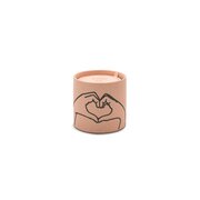 Lumânare parfumată Paddywax IMPRESSIONS DUSTY PINK „HEART” TUBAC & VANILIE (5,75 oz / 163 g)