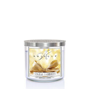 Lumânare Kringle Lumânare parfumată TUMBLER Gold & Cashmere cu 3 fitiluri 411g