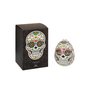 Lumanare parfumata LADENAC Scull WHITE SCULL cu pietre decorative (220 g) in cutie cadou