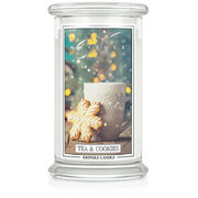 Lumânare Kringle Candle Tea & Cookies lumânare mare cu 2 fitiluri parfumate (624 g)