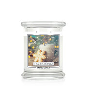 Lumânare Kringle Candle Tea & Cookies lumânare parfumată medie cu 2 fitiluri (411g)