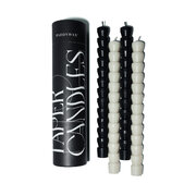 Lumanari decorative Paddywax TAPER alb-negru 2+2 buc