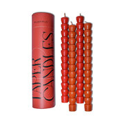 Lumanari decorative Paddywax TAPER rosu + teracota 2+2 buc