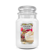 Country Candle Cheesecake cu ciocolată albă lumânare mare cu 2 fitiluri (737 g)