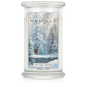 Lumânare Kringle Candle Winter Woods lumânare parfumată mare cu 2 fitiluri (624 g)