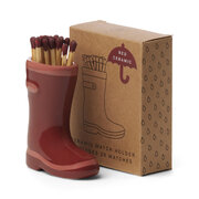 Suport de chibrituri Paddywax WELLINGTON cu 25 de chibrituri - rosu