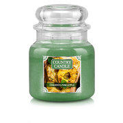 Lumanare Country Candle Charred Pineapple mediu cu 2 fitiluri parfumate (510g)