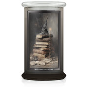 Kringle Candle Halloween Print Based Witch Magic Spell Books lumanare parfumata mare cu 2 fitil (624 g)