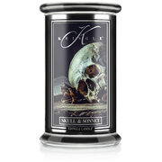 Kringle Candle Halloween Skull & Sonnet lumanare parfumata mare cu 2 fitil (624 g)