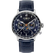 Zeppelin 7036-3 Hindenburg LZ129 men`s watch moon phase 40mm 3ATM